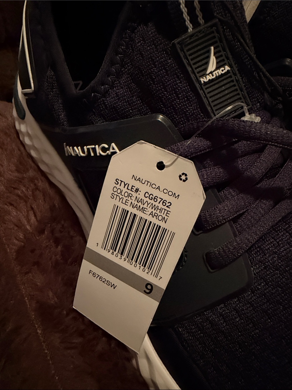 Nautica Aron Men's Navy and White Slip-On Mesh Sneaker - Picture 2 of 10